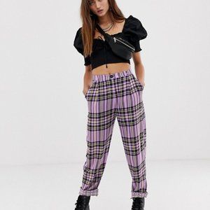 Collusion Lilac Checkered Pant